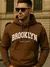 Moletom Brooklyn Com Bolso Capuz Estilo Canguru Algodão