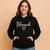 Moletom Canguru Feminino Estampado Preto Algodão
