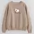 Moletom Feminino 100% algodão Blusa de Frio Moda Evangélica Ovelha Encontrada Bege