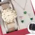 Relógio Feminino Analógico + Kit C/ Colar, Brincos Feminino Folheado á Ouro 18K Dourado na internet