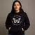 Moletom Canguru Feminino Estampado Preto Algodão - comprar online