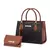 Kit Bolsa Lorena Com Carteira Feminina Bicolor Elegante de Mão e Alça Transversal na internet