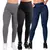 Kit 3 Calça Leg Legging Premium Suplex Levanta Bumbum Tecido Grosso Não é Transparente