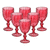 Jogo de Taça 6 peças Rosa Laço, Mimo.