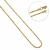 Corrente Cordão Baiano Dourado em Aço Inoxidável - comprar online