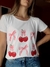 Remera moños cherry