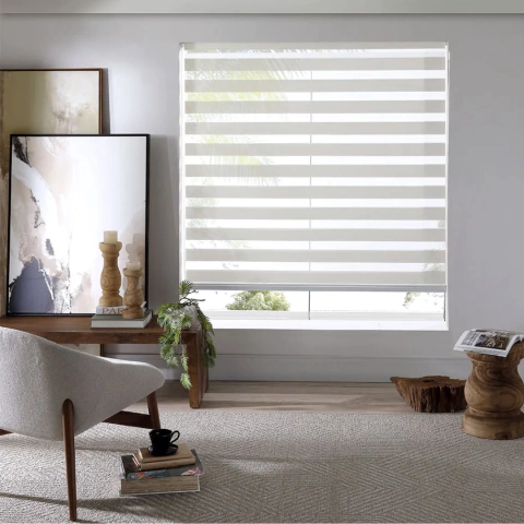 PERSIANA ROLO 90cm x 1.60m DOUBLE VISION BEGE