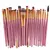 Kit 20 Pinceis Profissional Pincel Maquiagem Preto e Neon na internet