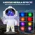 Astronauta Galaxy Starry Sky Projetor, Night Light, Controle Remoto, Foguete, Ne