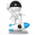 Astronauta Galaxy Starry Sky Projetor, Night Light, Controle Remoto, Foguete, Ne - comprar online