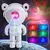 Astronauta Galaxy Starry Sky Projetor, Night Light, Controle Remoto, Foguete, Ne - Tudocompre