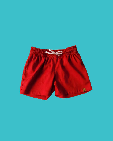 short elástico linho spandex