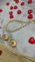 Conjuto Ariel - Brinco e Pulseira Dupla Folheado a Ouro 18k Concha Com Pérola - Bijoux Folheados