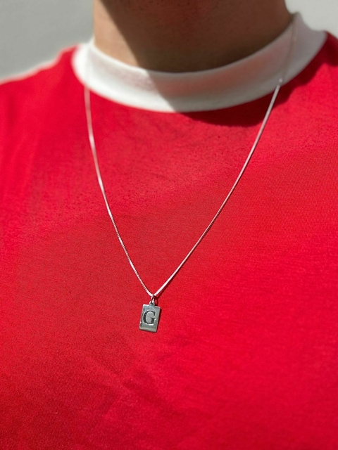 Colar Medalha Quadrado Personalizável - comprar online