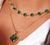 Conjunto Chocker e trevo verde