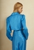 Camisa Cropped Acetinada Azul Montalcino - L`cecci na internet