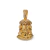 Pingente Rosto de Cristo 3D cravejado 6x3cm - Banhado a Ouro 18k