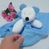 Naninha soft Ursinho Xadrez Azul