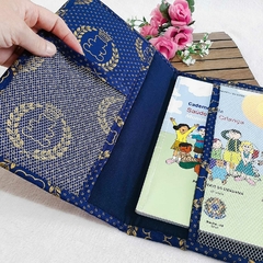 Imagem do Capa para Caderneta de Vacinação e Porta Documentos do Bebê Ursinho com Coroa