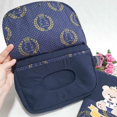 Necessaire porta-fraldas e lenços umedecidos Ursinho com Coroa - comprar online