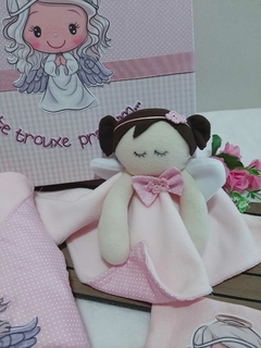 Caixa Presente Bebê Anjinha Rosa - Frases na internet