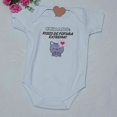 Body Bebê Suedine - Frases - Gatinho Fofura - comprar online