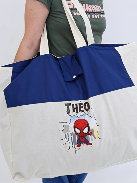 Ecobag Escolar Personalizada 45 x 55 x 20 - Sacola para cobertas e travesseiro