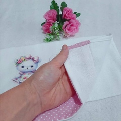 Kit Presente para bebê Ursinha Delicada: manta, babeiro, babita e naninha - comprar online