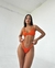 BIKINI ARO TEXTURADA NARANJA