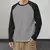 Camiseta deportiva informal versátil de manga larga a juego con colores en tallas grandes para hombre - tienda en línea