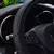 Couro artificial cobertura de volante, carro sem anel interno, tridimensional, em relevo, 14,5-15 polegadas, autopeças, 1pc