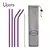 Imagem do 304 aço inoxidável reutilizável bebendo palha, straight e Bent Metal palha, Cleaner Brush Pouch, Atacado