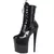 Jialuowei ins estilo 20cm extremo salto alto plataforma botas rendas até sexy pólo dança tornozelo botas lado zip 5-12 na internet