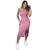 Vestido Midi Canelado Tomara que Caia com Fenda - comprar online