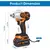Jemi Tool-Broca de Chave de Impacto Elétrica Sem Fio 3-em-1, Chave de Fenda com Motor Sem Escova, Velocidade Variável, Max 4000RPM na internet