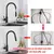 Preto torneira da cozinha duas funções único punho pull out mixer torneiras de água quente e fria deck montado na internet