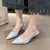 Sandálias de salto alto com sal marinho para mulheres, sapatos únicos com meia-cabeçada traseira oca, moda casual versátil - loja online