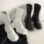 New Mid Bezerro Botas Mulheres Outono Inverno Moda Lace-up Senhoras Chelsea Zipper Botas Mujer Botas Esportes Plataforma Calcanhar Calçados Femininos - comprar online