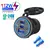 Tomada impermeável do carregador de carro com interruptor de toque LED, portas USB C duplas, carregamento rápido para Moto adaptador, 12V, 24V, 78W, PD3.0, QC3.0