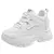 Plataforma branca tênis femininos 2024 primavera rendas-up fundo grosso vulcanizar sapatos mulher couro do plutônio respirável sapatos esportivos senhoras