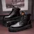 Bota Masculina de Couro com Cadarço para Motocicleta