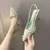 Imagem do Sandálias de salto alto com sal marinho para mulheres, sapatos únicos com meia-cabeçada traseira oca, moda casual versátil