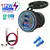 Imagem do Tomada impermeável do carregador de carro com interruptor de toque LED, portas USB C duplas, carregamento rápido para Moto adaptador, 12V, 24V, 78W, PD3.0, QC3.0