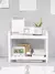 Double Layer Storage Rack para Desktop, White Retangular Rack, Office Cosmetics Papelaria, Student Desk Organizer, PP, 1Pc - comprar online