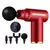 Mini portátil Fascia Massage Gun Massager elétrico de percussão pistola, relaxamento corporal, LED Touch Screen, 4 cabeças, presente de férias