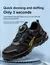 Sapatos de segurança com botão rotativo masculino, sapatilhas de aço, sapatos indestrutíveis, botas de trabalho à prova de perfurações, almofada de ar - loja online
