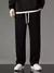 Conjunto Masculino de Moletom Coreano em Algodão - Calça Casual Reta e Solta na internet