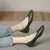 Toe quadrado Green Mary Janes, salto baixo, sola macia, sapatos retrô femininos, sapatilhas casuais fofas, francesa, elegante, verão - RDSsilva