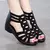 Sandálias romanas de couro macio para mulheres, sapatos de cunha para senhoras, sapato casual designer, moda nova, 2023 - comprar online