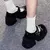 Imagem do Sapatos Lolita em forma de coração para mulheres, couro envernizado, plataforma Mary Janes, decoração de metal, bombas de salto grossas, doce, 2023